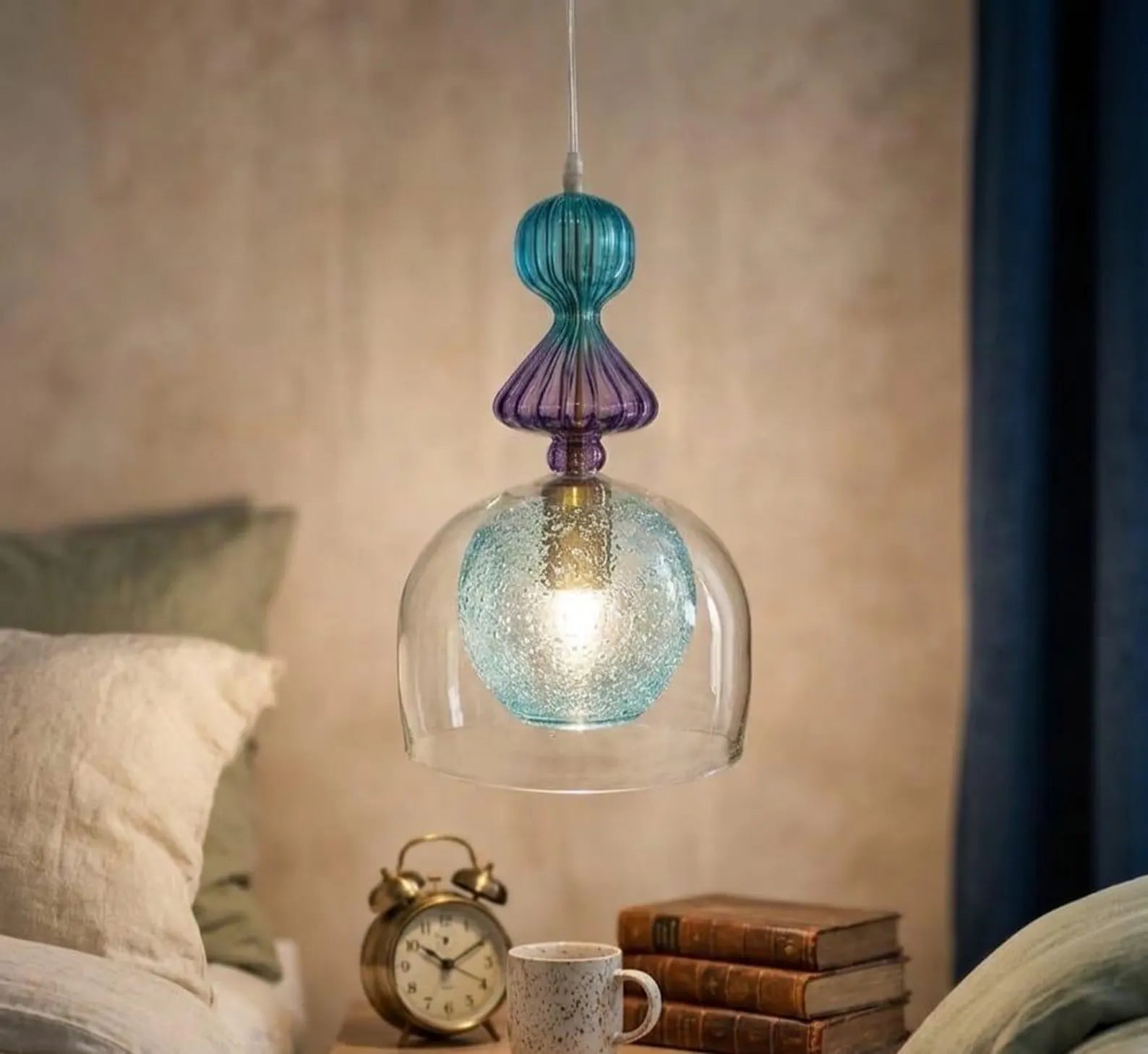 Handcrafted Light Pendant for bedroom | Les Trois Pyramides