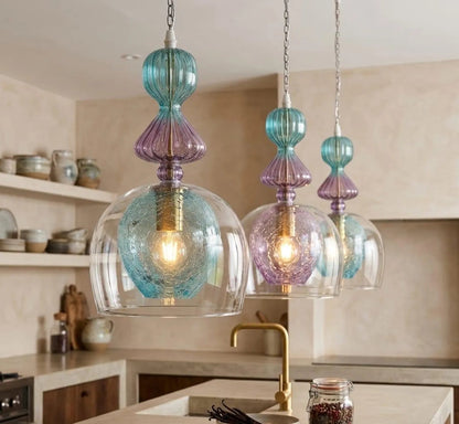 Handcrafted Light Pendant for Kitchen Decor | Les Trois Pyramides