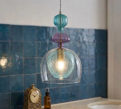 Handcrafted Light Pendant for bathroom Decor | Les Trois Pyramides.
