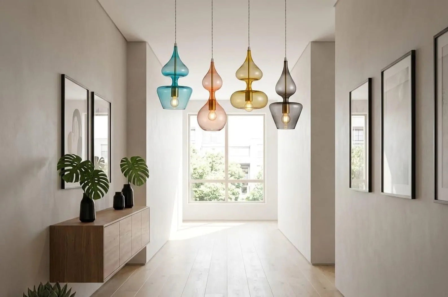 4 Modern pendants lights - kitchen island light | Les Trois Pyramides