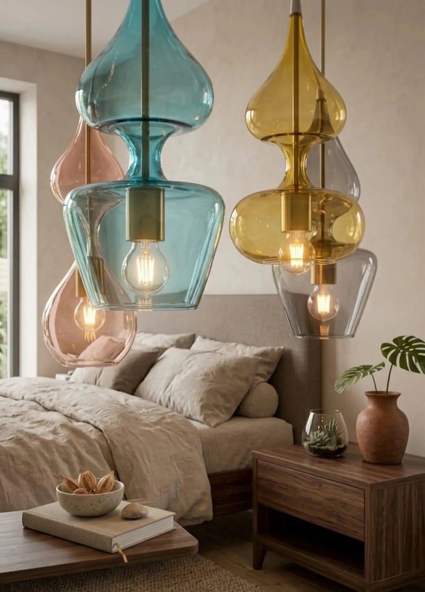 4 Modern pendants lights - kitchen island light | Les Trois Pyramides