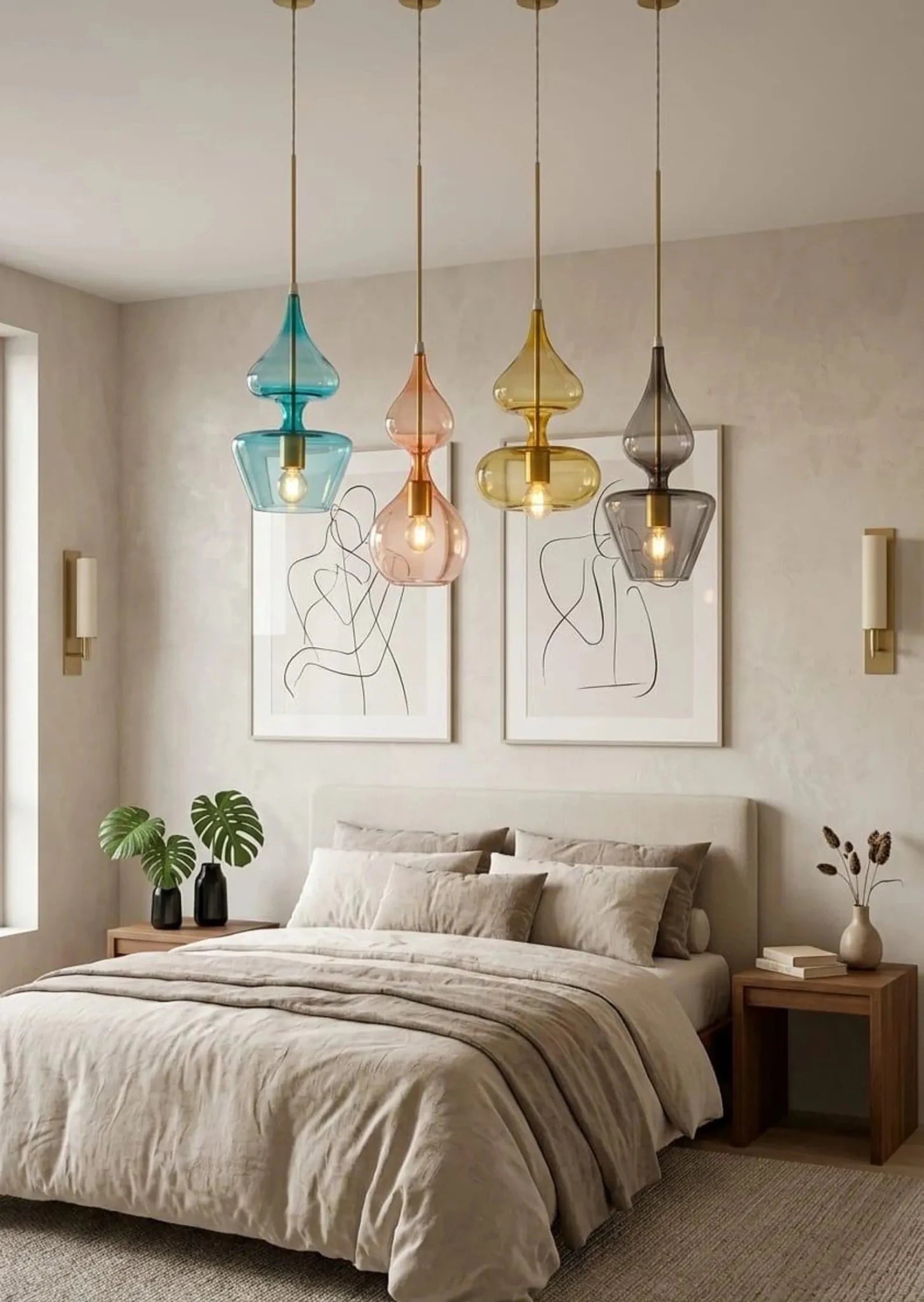 4 Modern pendants lights - kitchen island light | Les Trois Pyramides