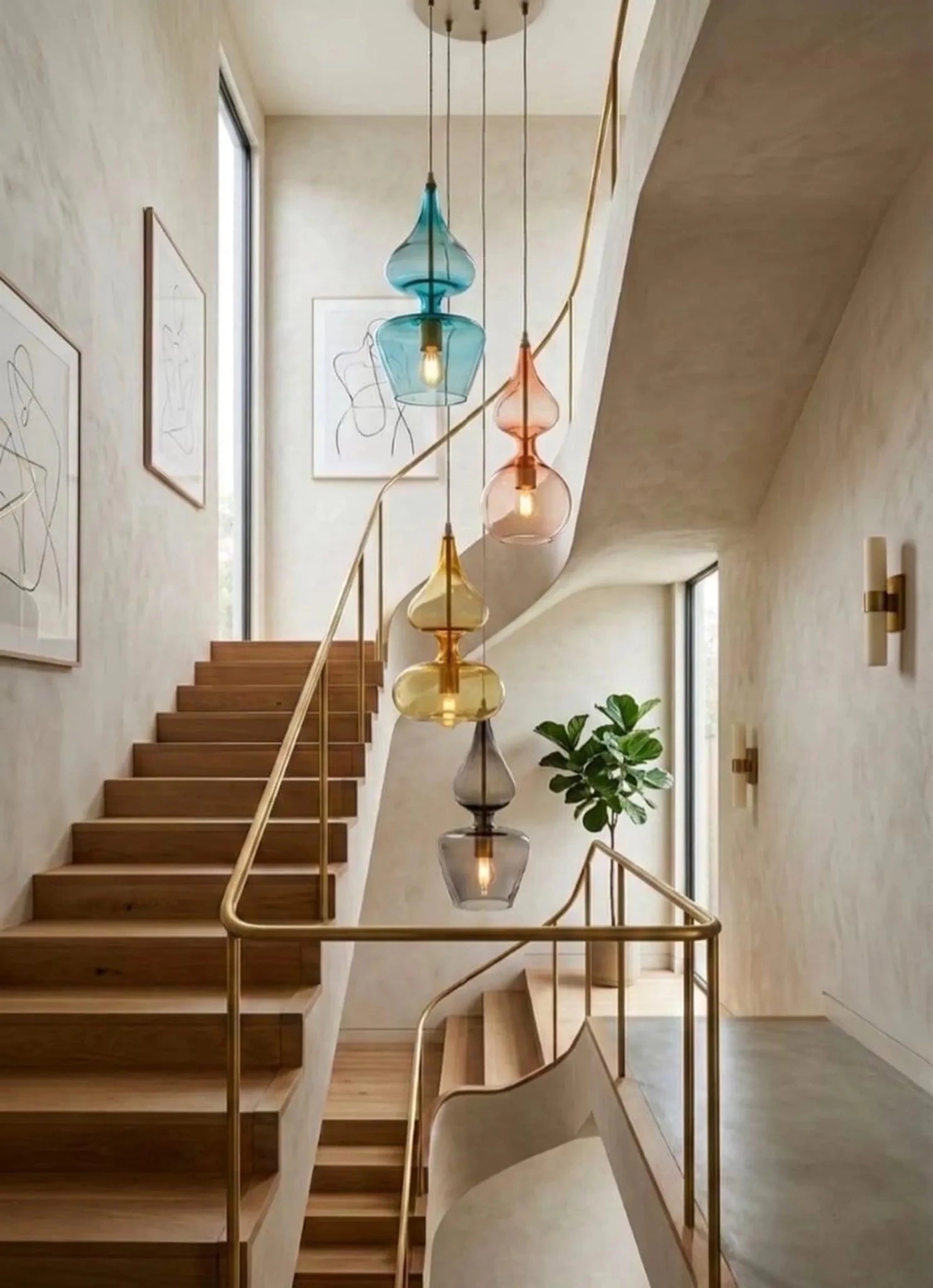 4 Modern pendants lights - kitchen island light | Les Trois Pyramides