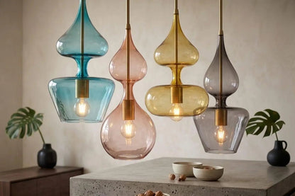4 Modern pendants lights - kitchen island light | Les Trois Pyramides