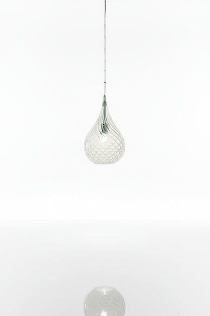 Crystal Teardrop Blown Glass Pendant Light