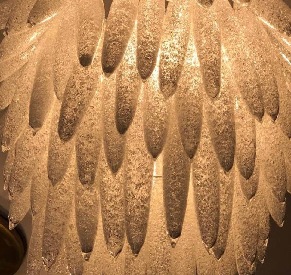 Crystalized Frosted Glass Shells Chandelier Light - Les Trois Pyramide