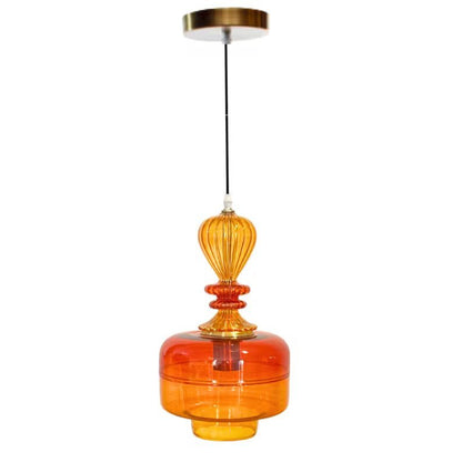 Blown Glass Light Fixture - Les Trois Pyramides