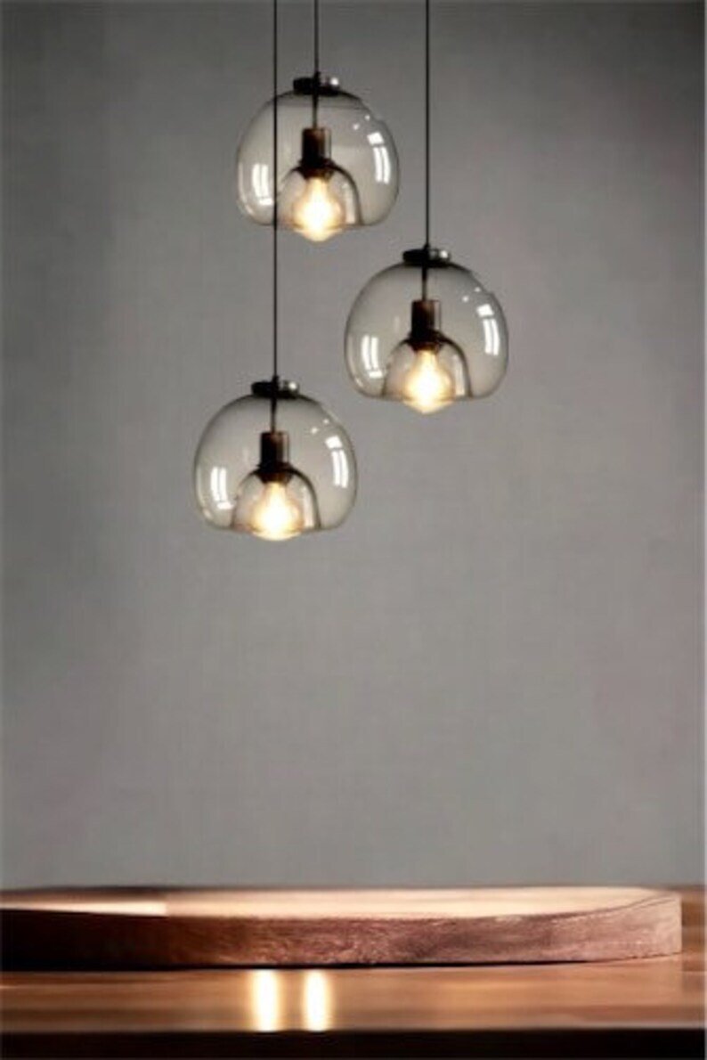 Custom Blown Glass Lights- Les Trois Pyramide