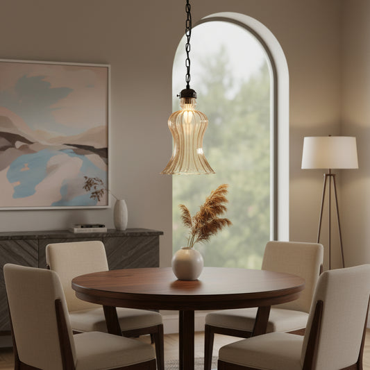 Dancer Blown Glass Light Pendant - Les Trois Pyramide