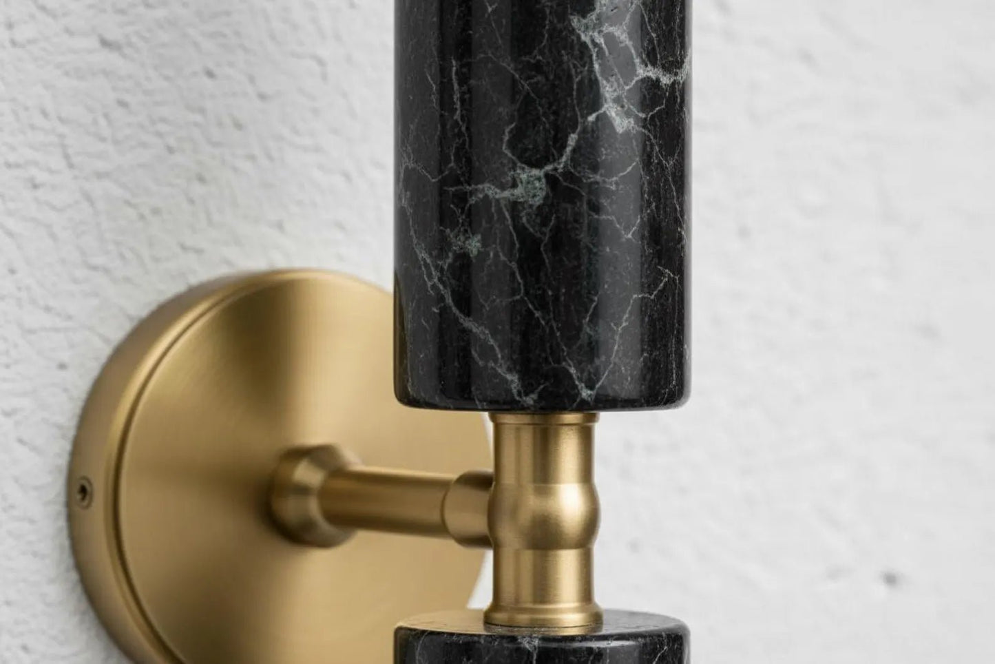 Double Green Marble Wall Sconce with Brass – Modern Bedside Light | Les Trois Pyramides.