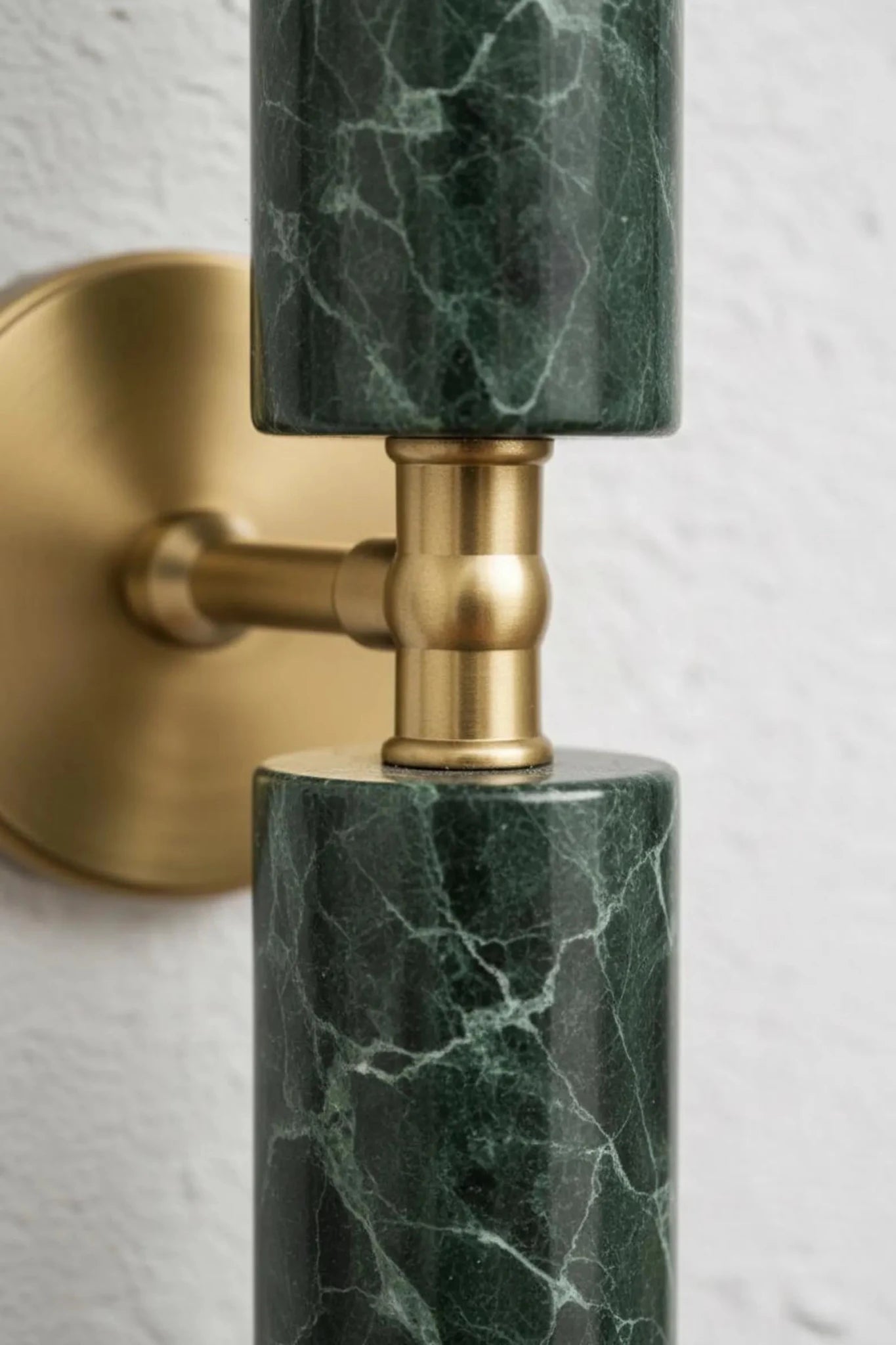Double Green Marble Wall Sconce with Brass – Modern  Light | Les Trois Pyramides