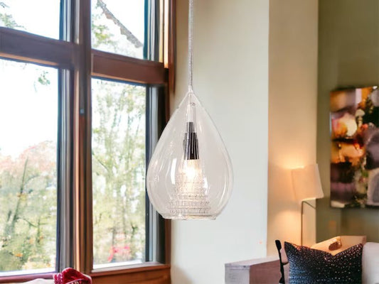 Double Layer Blown glass light pendant for kitchen decor - Les Trois Pyramides