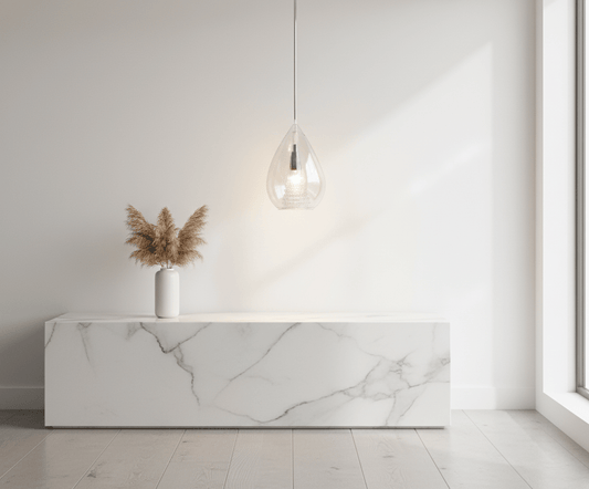 Double Layer Blown glass light pendant for kitchen decor