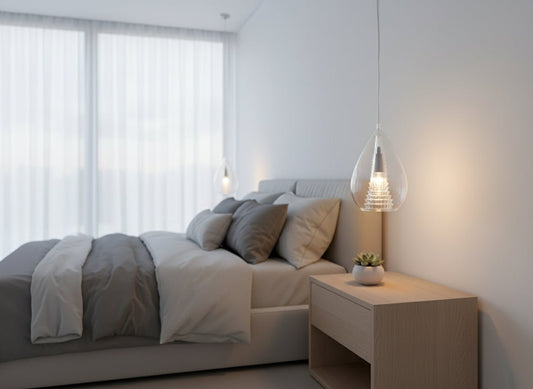 Double Layer Blown glass light pendant for kitchen decor