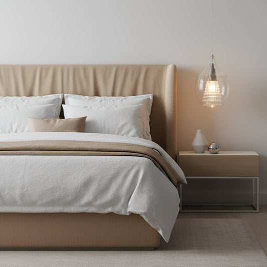 Double Layer Clear Hand-Blown Glass Pendant Light for Living Room