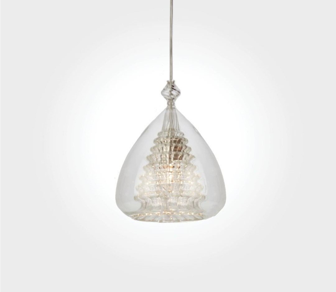 Clear Pendant Light For Bedroom - Les Trois Pyramide