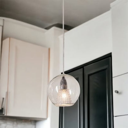 Double-Layer Handcrafted Clear Glass Pendant Light – Modern Hanging Fixture for Ambient Lighting | Les Trois Pyramides