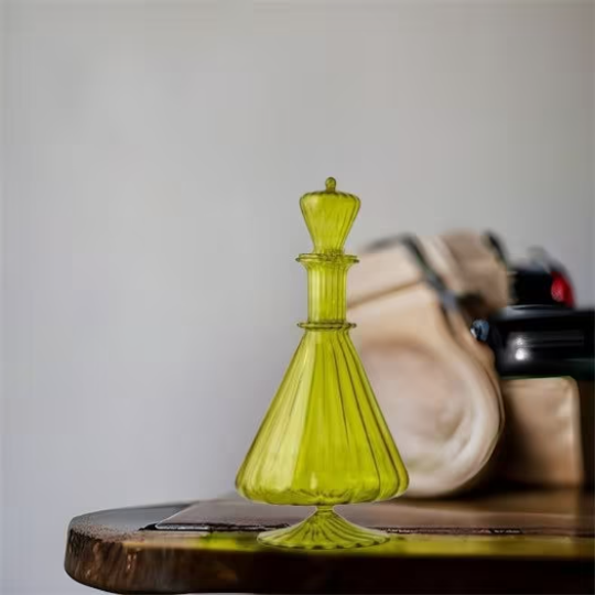 decanter set personalized 5 - decanter sets - decanter set - fragrance decant - decanter - blown glass decanter - Artisan Blown Glass bottle