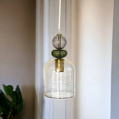 Hand Blown Glass Pendant Light - Les Trois Pyramides