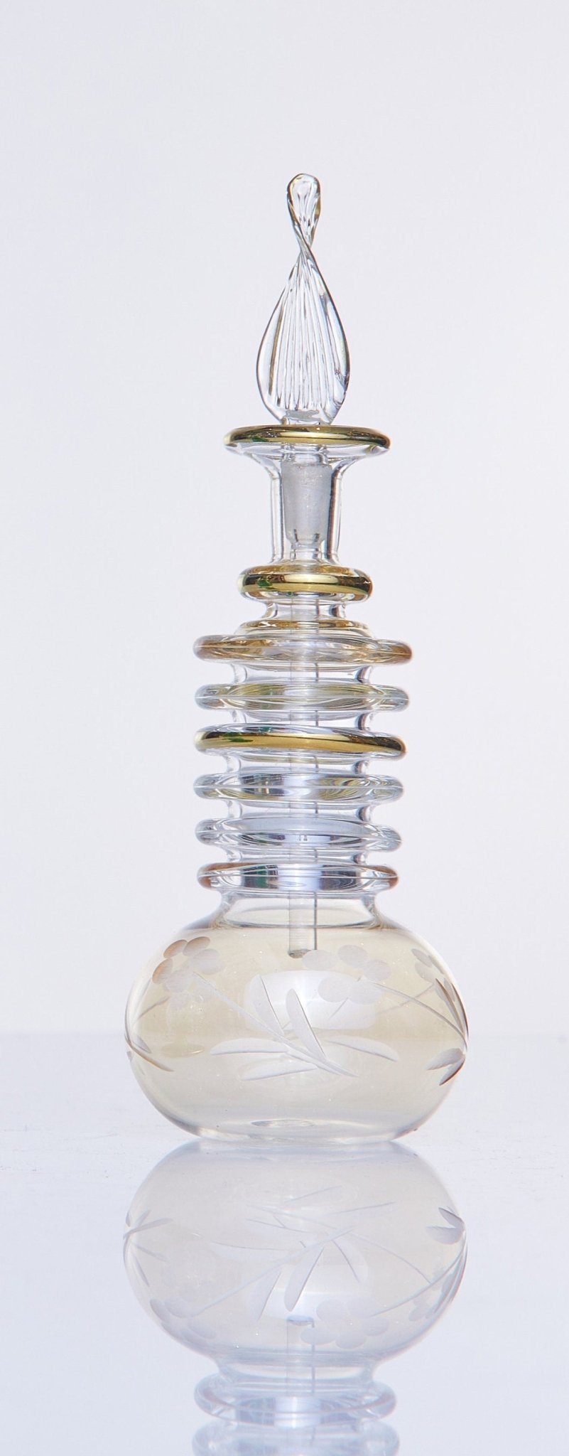 Blown Glass Egyptian essential oil holder bottle | Les Trois Pyramides