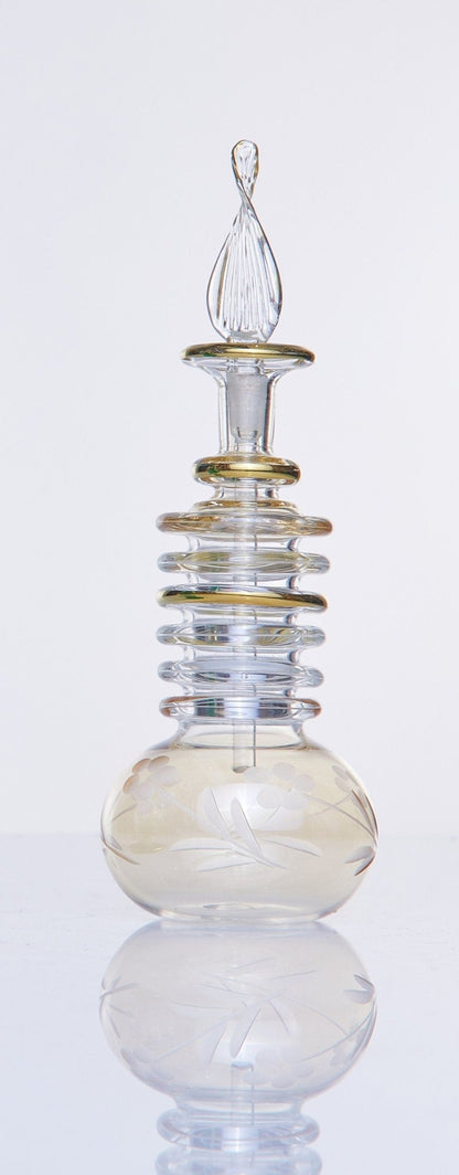 Blown Glass Egyptian essential oil holder bottle | Les Trois Pyramides