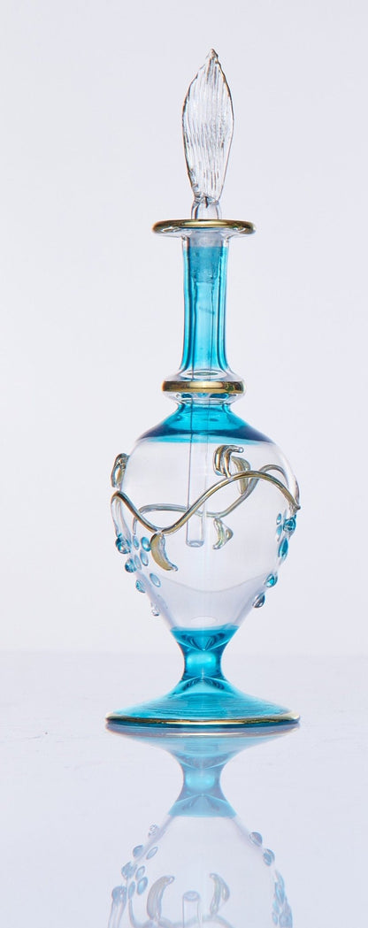 Blown Glass Egyptian Blue essential oil holder bottle | Les Trois Pyramides