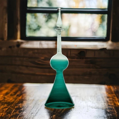 Elegant Teal Gradient Decorative Bottle for Home Decor and Display | Les Trois Pyramides 