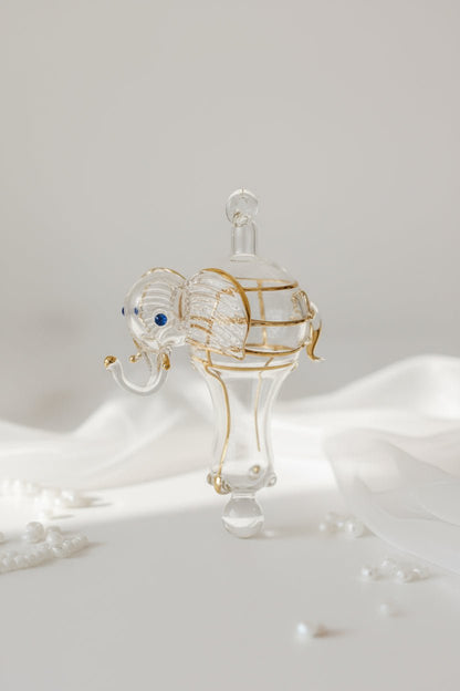 Elephant Blown Glass ornament