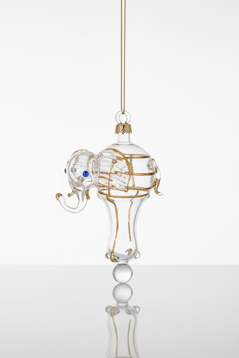 Elephant Blown Glass ornament