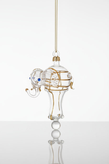 Elephant Blown Glass ornament