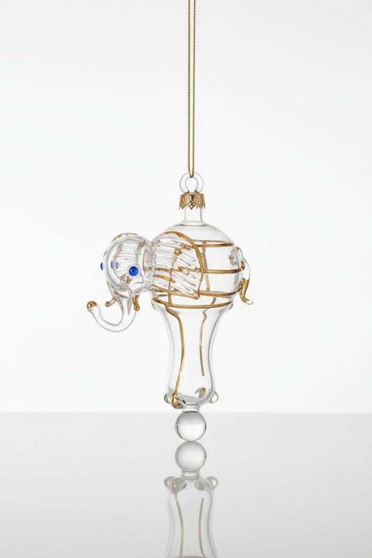 Elephant Blown Glass ornament