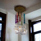 Set of 4 Hand blown glass pendant + Custom Colorful Glass Balls