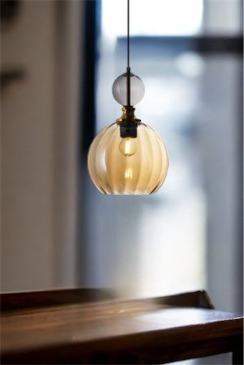 Blown Glass Pendant Light - Les Trois Pyramides