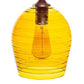 Amber pendant lamp for kitchen island
