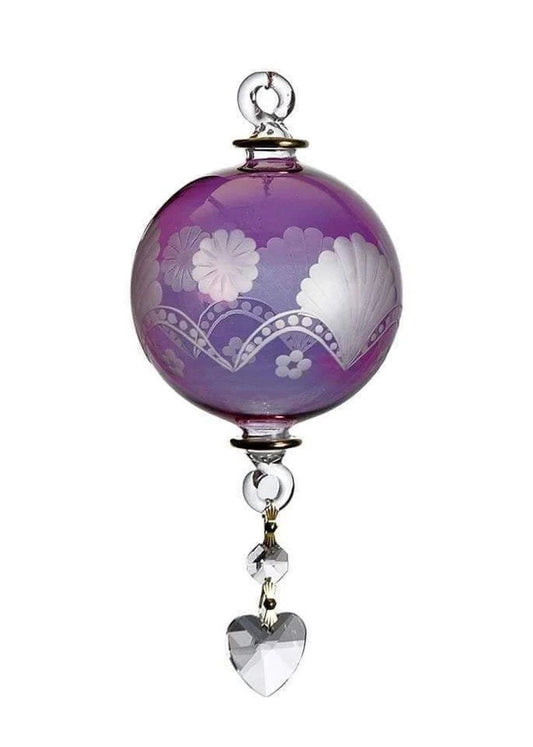 Engraved Violet Tree Topper Ornament - Les Trois Pyramide