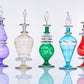 custom perfume bottle - perfume bottle - Hand painted - colored glassware - antique glassware - empty perfume bottle - hand blown glass Gift
