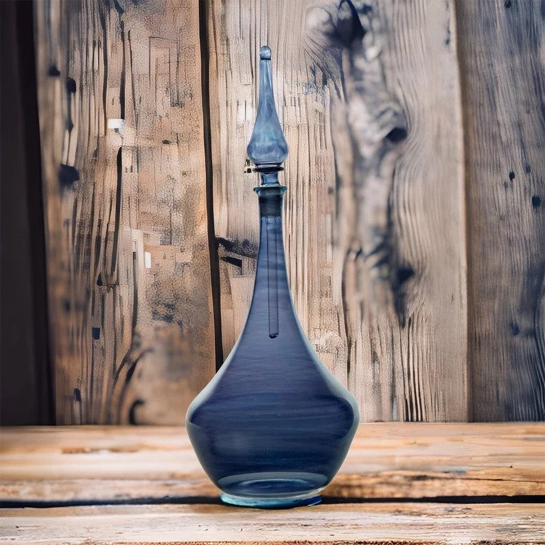 Hand Blown Glass Miniature Bottle - Decorative Bottle - Essential Oil Bottle - Fragrance Decant - Empty Perfume Bottle - Perfume Bottles - Les Trois Pyramides