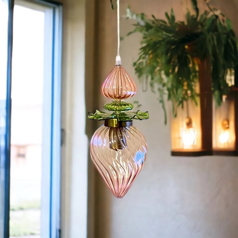 Glass Blown Pendant - Les Trois Pyramides