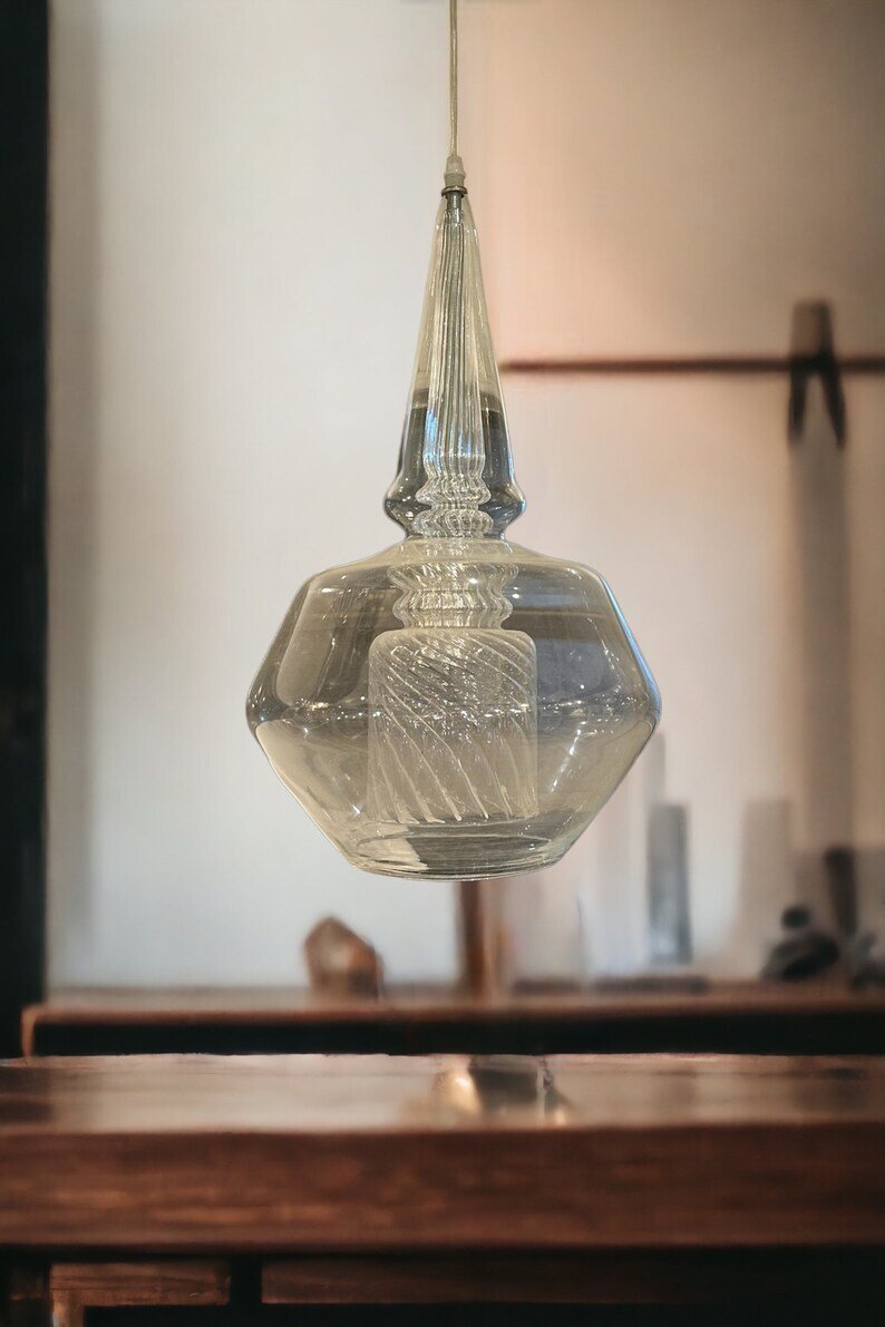 blown glass pendant light