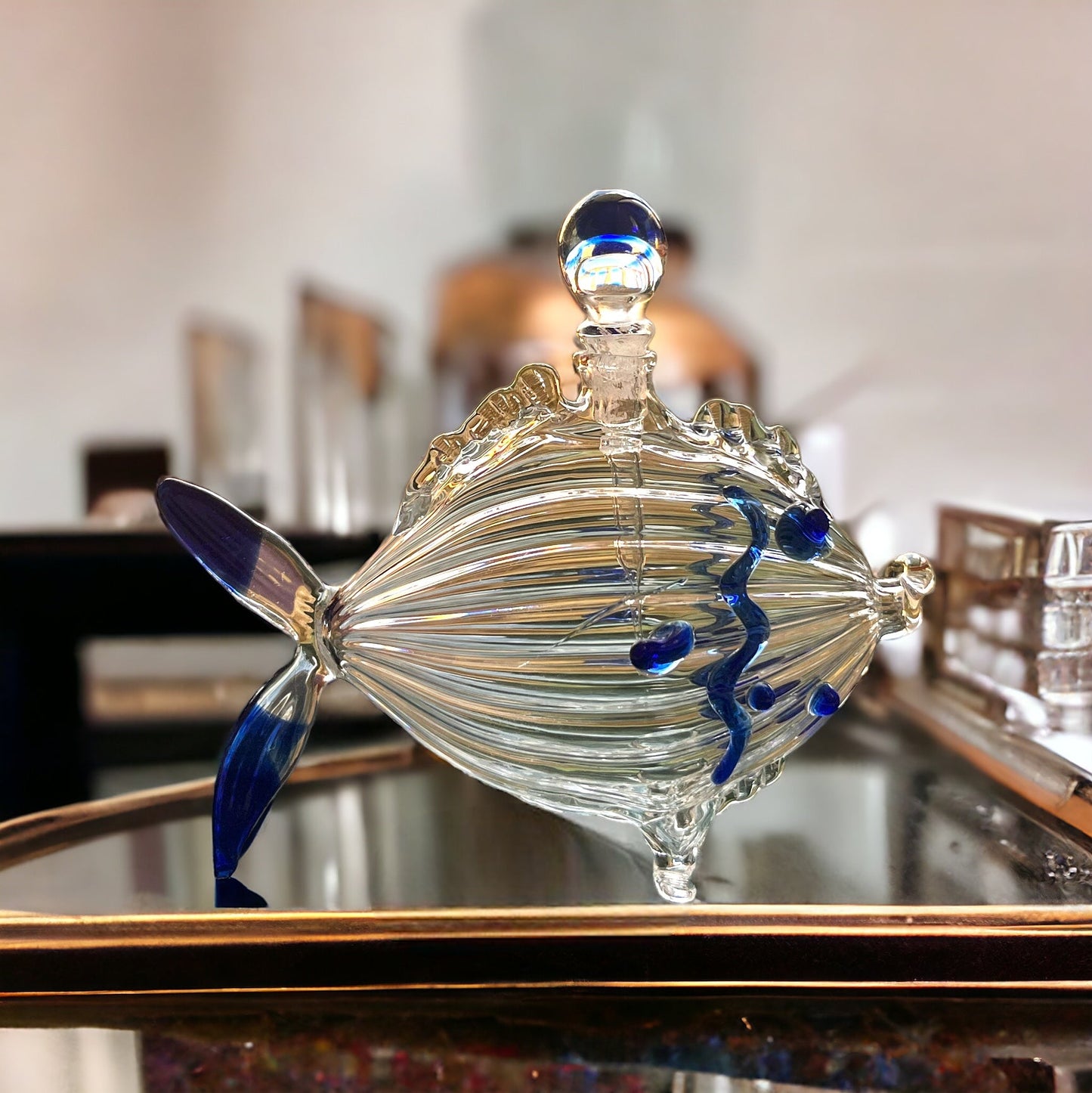 Fish perfume Bottle with stopper | Fragrance Bottle Ocean Decor