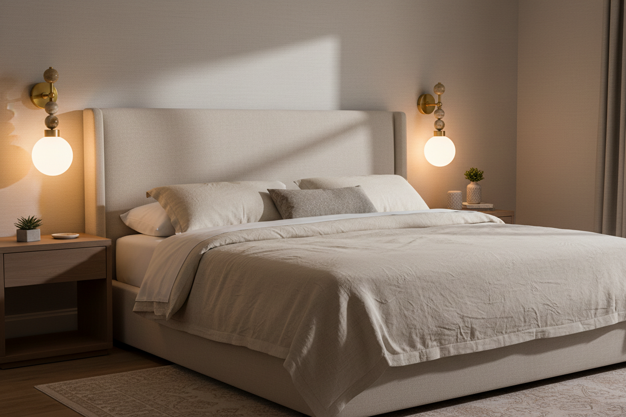 Frosted Blown Glass & Natural Onyx stones wall lamp