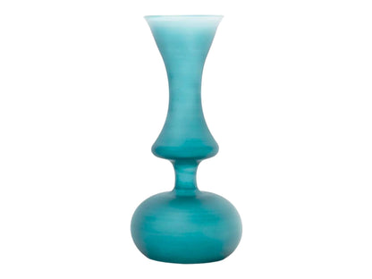 Frosted Glass Art Deco Vase "Turquoise" by Les Trois Pyramides