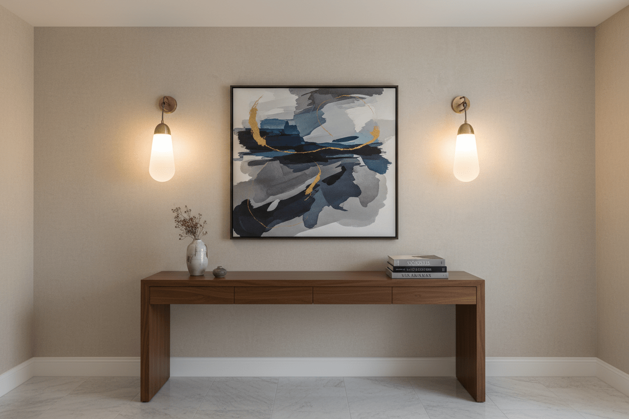 Frosted Glass Wall Sconce with Antique Brass Finish | Handmade Wall Light