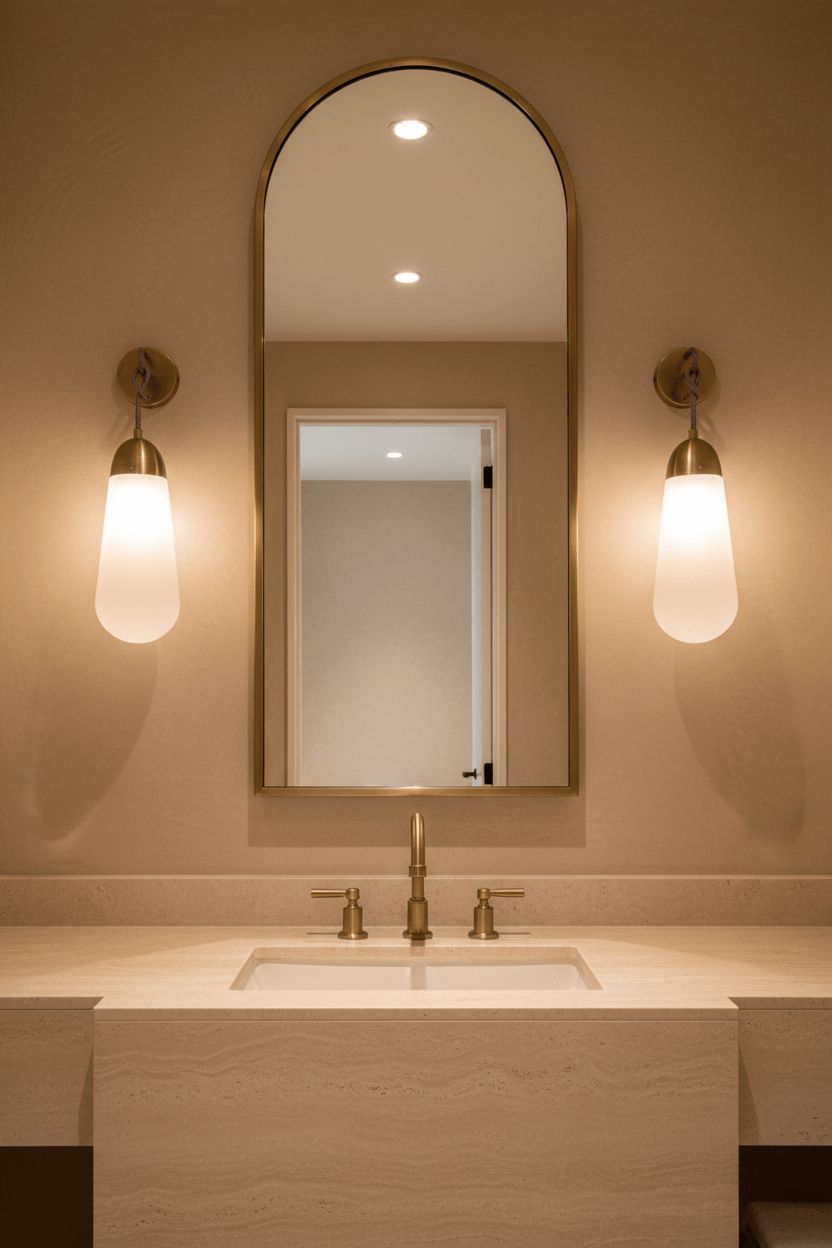Frosted Glass Wall Sconce with Antique Brass Finish | Handmade Wall Light