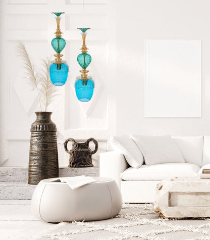 Glass Pendant Light Modern - Les Trois Pyramides