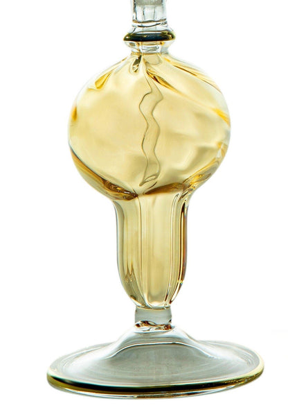 close up Gold perfume bottle - Hand painted | Les Trois Pyramides