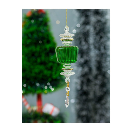 Green Bell Ornament - Les Trois Pyramides