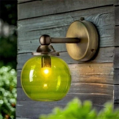 Green Globe modern wall sconce