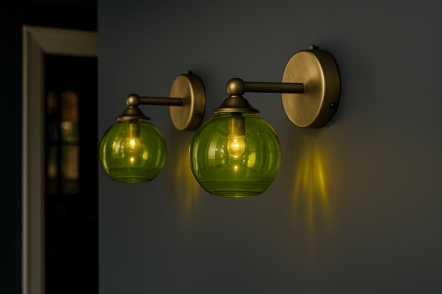 Green Globe modern wall sconce - Les Trois Pyramides