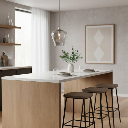 Grey Light Fixture Fall Decor - Les Trois Pyramides